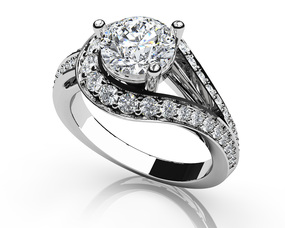 Whirl Wind Engagement Ring Style BDMS217-A